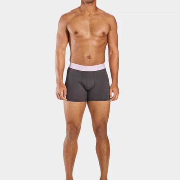 Pair of Thieves Men's Hustle Boxer Briefs Gray Pink Size Small - Picture 1 of 5